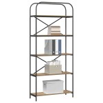 vidaXL Raft pentru cărți stejar artizanal 80 x 30 x 183 cm