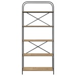 vidaXL Raft pentru cărți stejar artizanal 80 x 30 x 183 cm