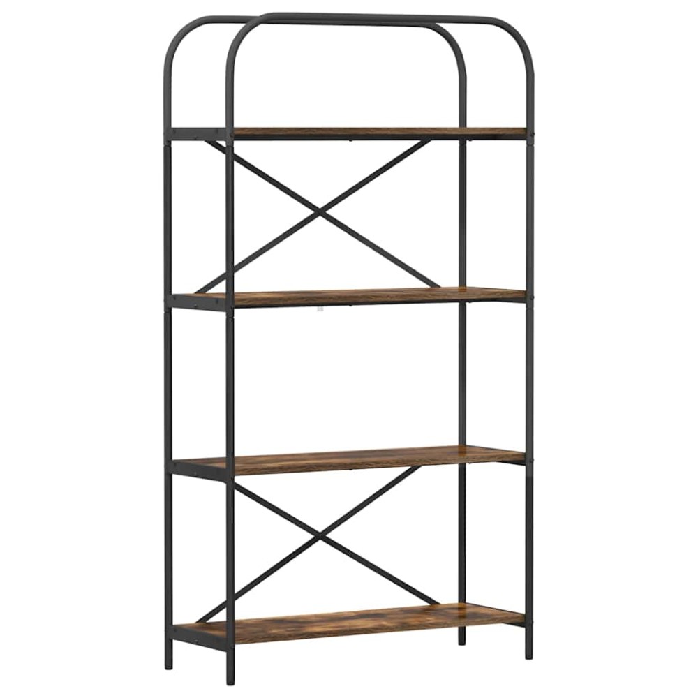 vidaXL Raft pentru cărți Stejar afumat 80 x 30 x 146 cm Lemn compozit