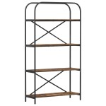 vidaXL Raft pentru cărți Stejar afumat 80 x 30 x 146 cm Lemn compozit