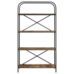 vidaXL Raft pentru cărți Stejar afumat 80 x 30 x 146 cm Lemn compozit