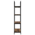 vidaXL Raft pentru cărți Stejar afumat 80 x 30 x 146 cm Lemn compozit