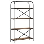 vidaXL Raft pentru cărți Stejar afumat 80 x 30 x 146 cm Lemn compozit