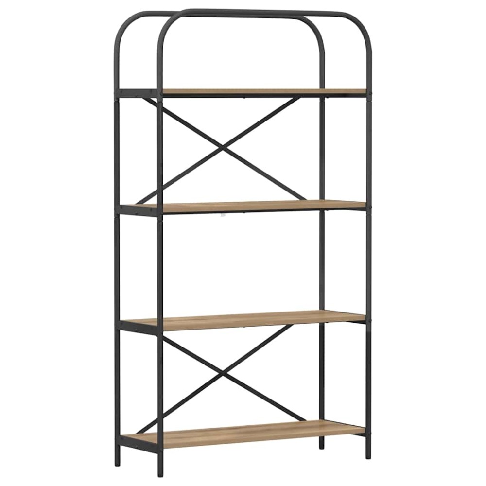 vidaXL Raft pentru cărți stejar artizanal 80 x 30 x 146 cm