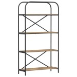 vidaXL Raft pentru cărți stejar artizanal 80 x 30 x 146 cm