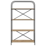 vidaXL Raft pentru cărți stejar artizanal 80 x 30 x 146 cm