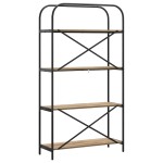 vidaXL Raft pentru cărți stejar artizanal 80 x 30 x 146 cm