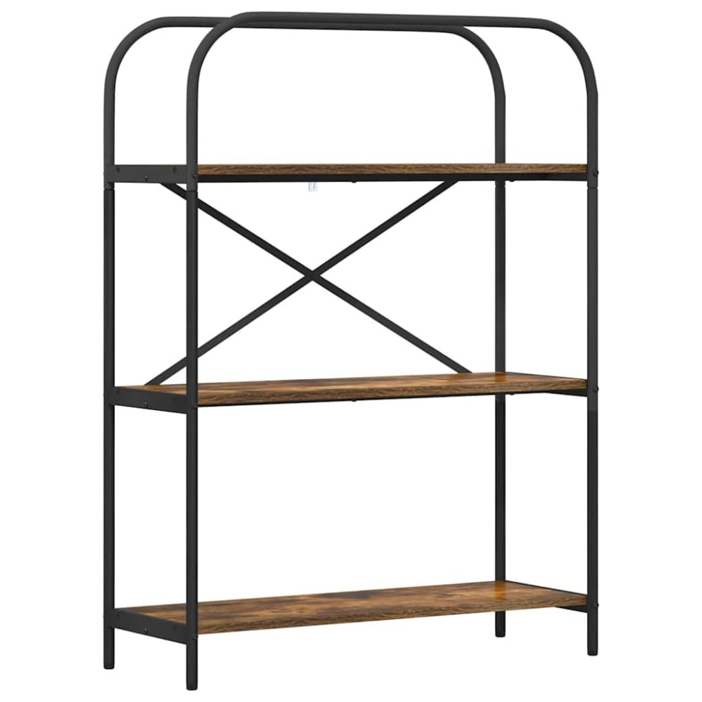 vidaXL Raft pentru cărți Stejar afumat 80 x 30 x 109 cm Lemn compozit