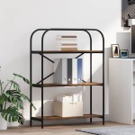 vidaXL Raft pentru cărți Stejar afumat 80 x 30 x 109 cm Lemn compozit