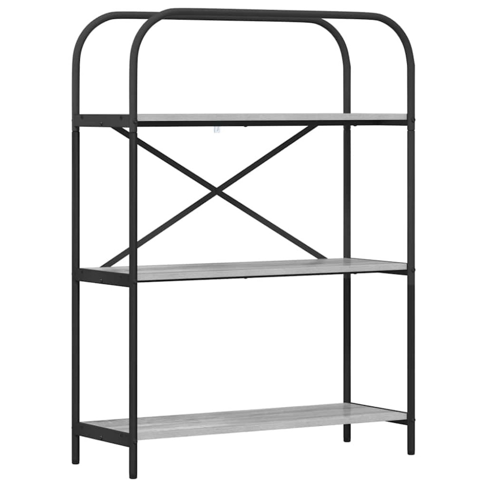 vidaXL Raft pentru cărți sonoma gri 80 x 30 x 109 cm Lemn compozit