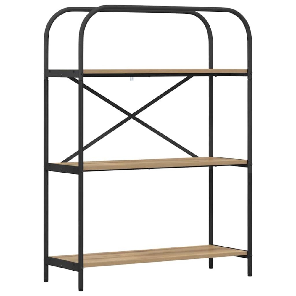 vidaXL Raft pentru cărți stejar artizanal 80 x 30 x 109 cm