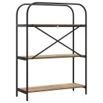 vidaXL Raft pentru cărți stejar artizanal 80 x 30 x 109 cm