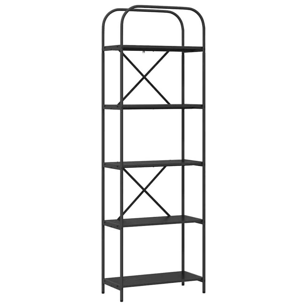 vidaXL Raft pentru cărți Stejar negru 60 x 30 x 183 cm Lemn compozit