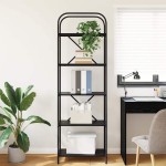 vidaXL Raft pentru cărți Stejar negru 60 x 30 x 183 cm Lemn compozit