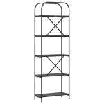 vidaXL Raft pentru cărți Stejar negru 60 x 30 x 183 cm Lemn compozit