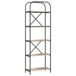 vidaXL Raft pentru cărți Stejar sonoma 60 x 30 x 183 cm Lemn compozit