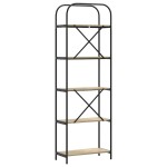 vidaXL Raft pentru cărți Stejar sonoma 60 x 30 x 183 cm Lemn compozit