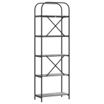 vidaXL Raft pentru cărți sonoma gri 60 x 30 x 183 cm Lemn compozit