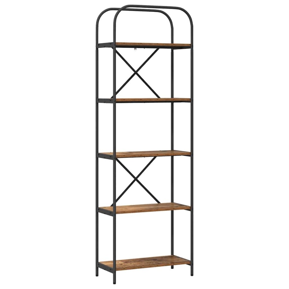 vidaXL Raft pentru cărți Lemn vechi 60 x 30 x 183 cm Lemn compozit