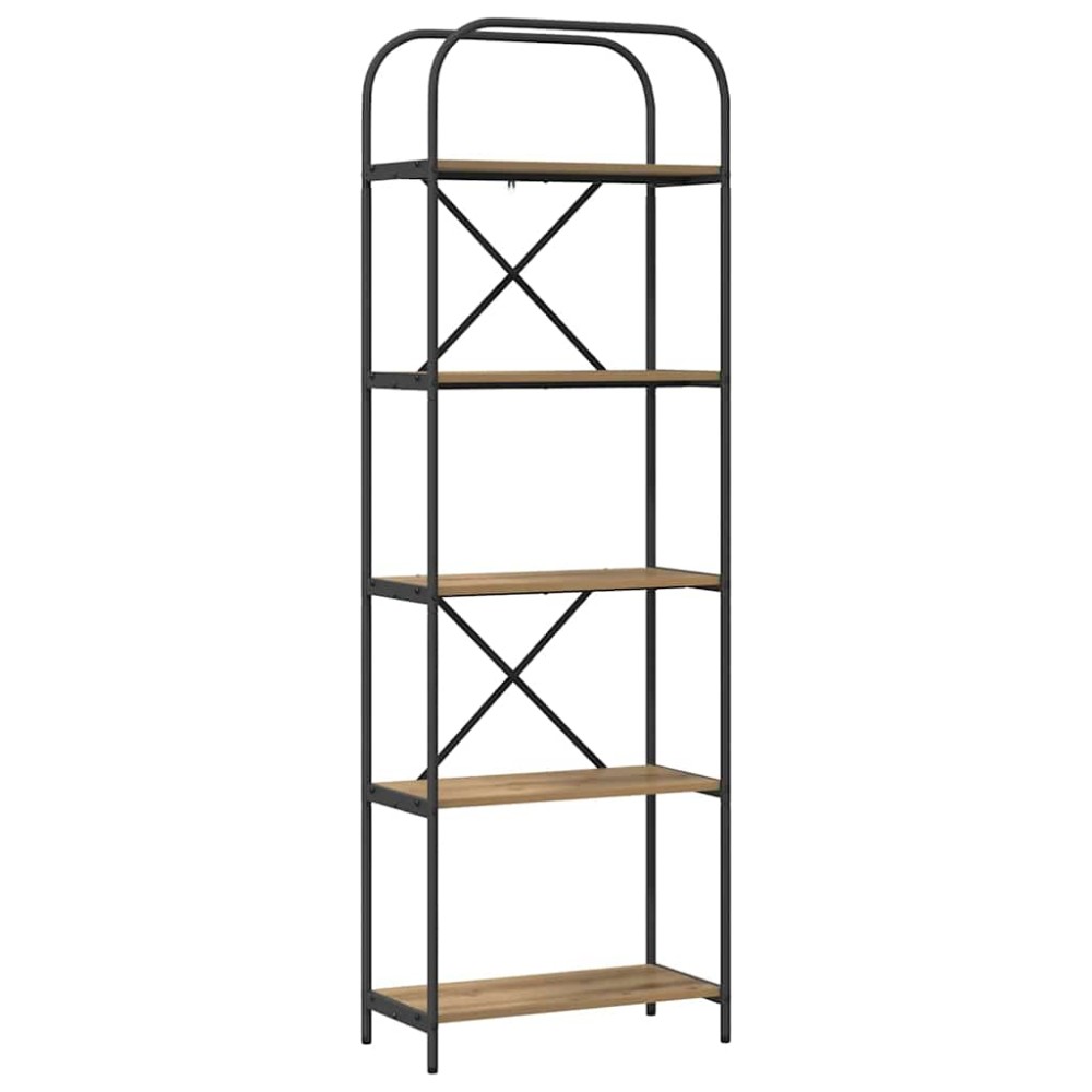 vidaXL Raft pentru cărți stejar artizanal 60 x 30 x 183 cm