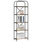 vidaXL Raft pentru cărți stejar artizanal 60 x 30 x 183 cm