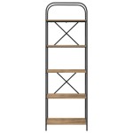 vidaXL Raft pentru cărți stejar artizanal 60 x 30 x 183 cm