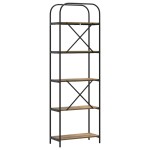 vidaXL Raft pentru cărți stejar artizanal 60 x 30 x 183 cm