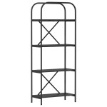 vidaXL Raft pentru cărți Stejar negru 60 x 30 x 146 cm Lemn compozit