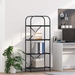 vidaXL Raft pentru cărți Stejar negru 60 x 30 x 146 cm Lemn compozit