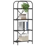 vidaXL Raft pentru cărți Stejar negru 60 x 30 x 146 cm Lemn compozit