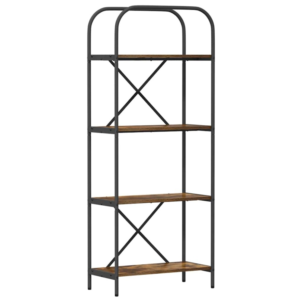 vidaXL Raft pentru cărți Stejar afumat 60 x 30 x 146 cm Lemn compozit