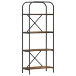 vidaXL Raft pentru cărți Stejar afumat 60 x 30 x 146 cm Lemn compozit