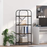 vidaXL Raft pentru cărți Stejar afumat 60 x 30 x 146 cm Lemn compozit