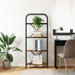 vidaXL Raft pentru cărți Stejar afumat 60 x 30 x 146 cm Lemn compozit