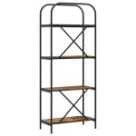 vidaXL Raft pentru cărți Stejar afumat 60 x 30 x 146 cm Lemn compozit