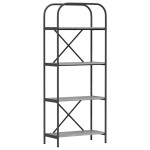 vidaXL Raft pentru cărți sonoma gri 60 x 30 x 146 cm Lemn compozit