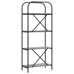 vidaXL Raft pentru cărți sonoma gri 60 x 30 x 146 cm Lemn compozit