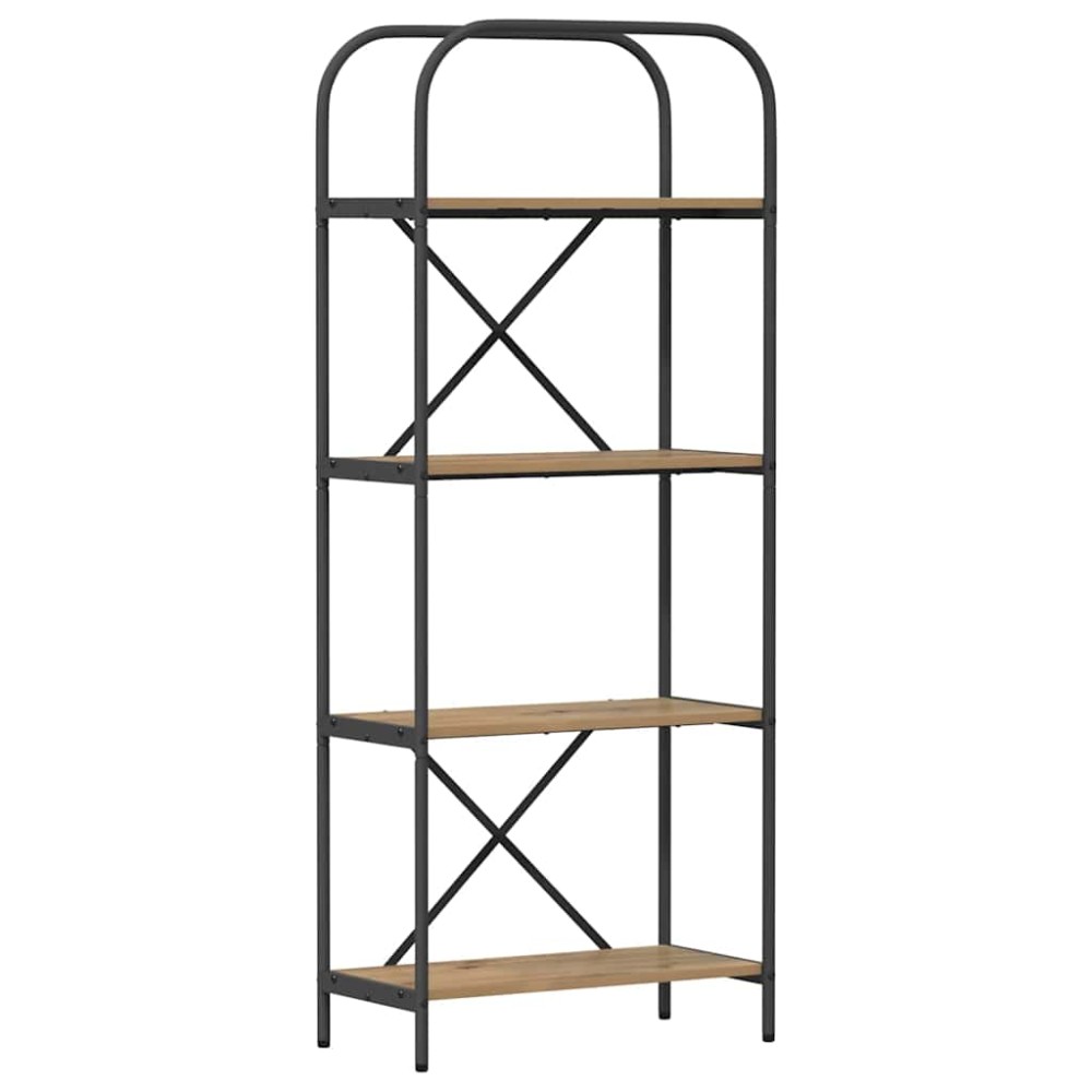 vidaXL Raft pentru cărți stejar artizanal 60 x 30 x 146 cm