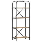 vidaXL Raft pentru cărți stejar artizanal 60 x 30 x 146 cm