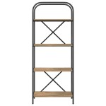 vidaXL Raft pentru cărți stejar artizanal 60 x 30 x 146 cm