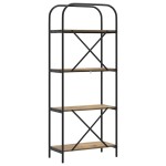 vidaXL Raft pentru cărți stejar artizanal 60 x 30 x 146 cm