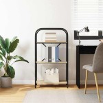 vidaXL Raft pentru cărți Stejar sonoma 60 x 30 x 109 cm Lemn compozit