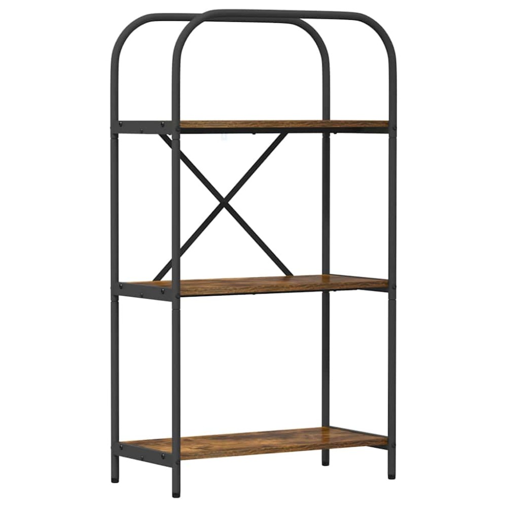 vidaXL Raft pentru cărți Stejar afumat 60 x 30 x 109 cm Lemn compozit