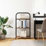 vidaXL Raft pentru cărți Stejar afumat 60 x 30 x 109 cm Lemn compozit