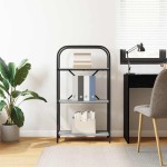 vidaXL Raft pentru cărți sonoma gri 60 x 30 x 109 cm Lemn compozit