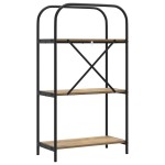 vidaXL Raft pentru cărți stejar artizanal 60 x 30 x 109 cm