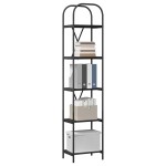 vidaXL Raft pentru cărți Stejar negru 40 x 30 x 183 cm Lemn compozit