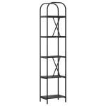 vidaXL Raft pentru cărți Stejar negru 40 x 30 x 183 cm Lemn compozit