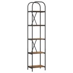 vidaXL Raft pentru cărți Stejar afumat 40 x 30 x 183 cm Lemn compozit