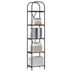 vidaXL Raft pentru cărți Stejar afumat 40 x 30 x 183 cm Lemn compozit